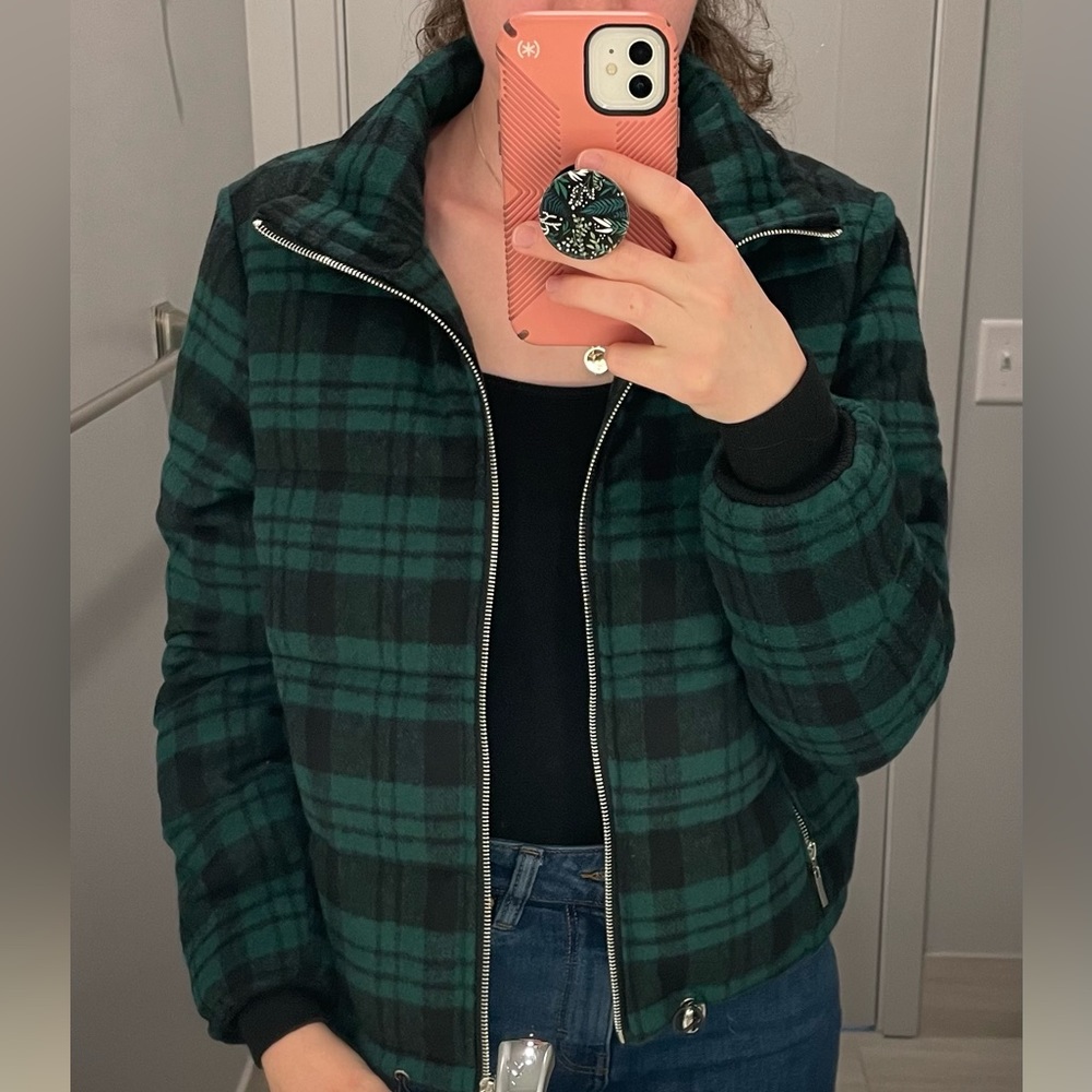 Guess Plaid Puffer Jacket